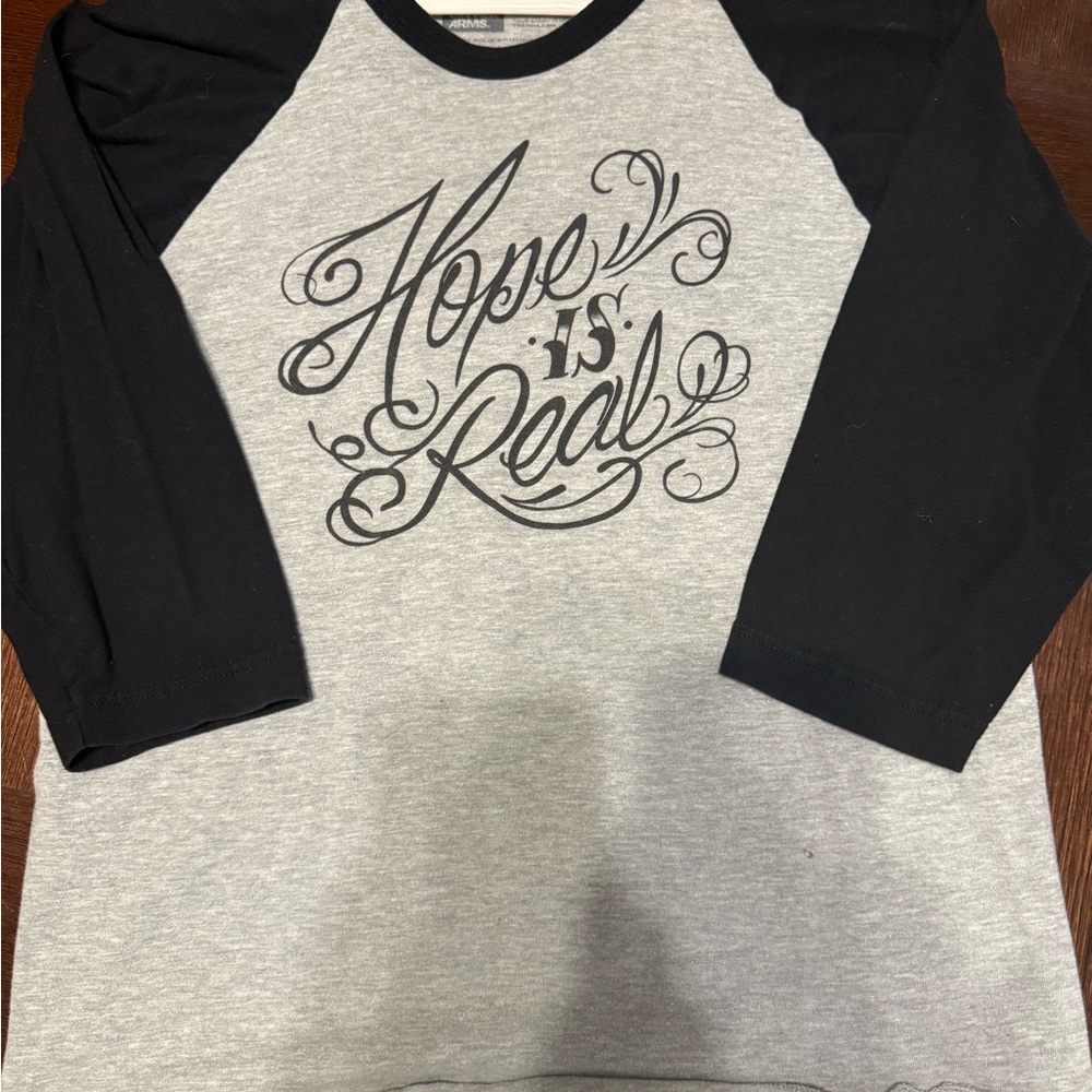 TWLOHA Black and Gray women’s baseball style Shirt